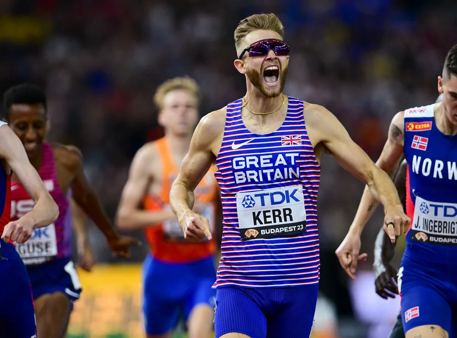 Josh Kerr racing on a track